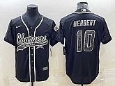 Men's Los Angeles Chargers #10 Justin Herbert Black Reflective Limited Stitched Football Jersey,baseball caps,new era cap wholesale,wholesale hats